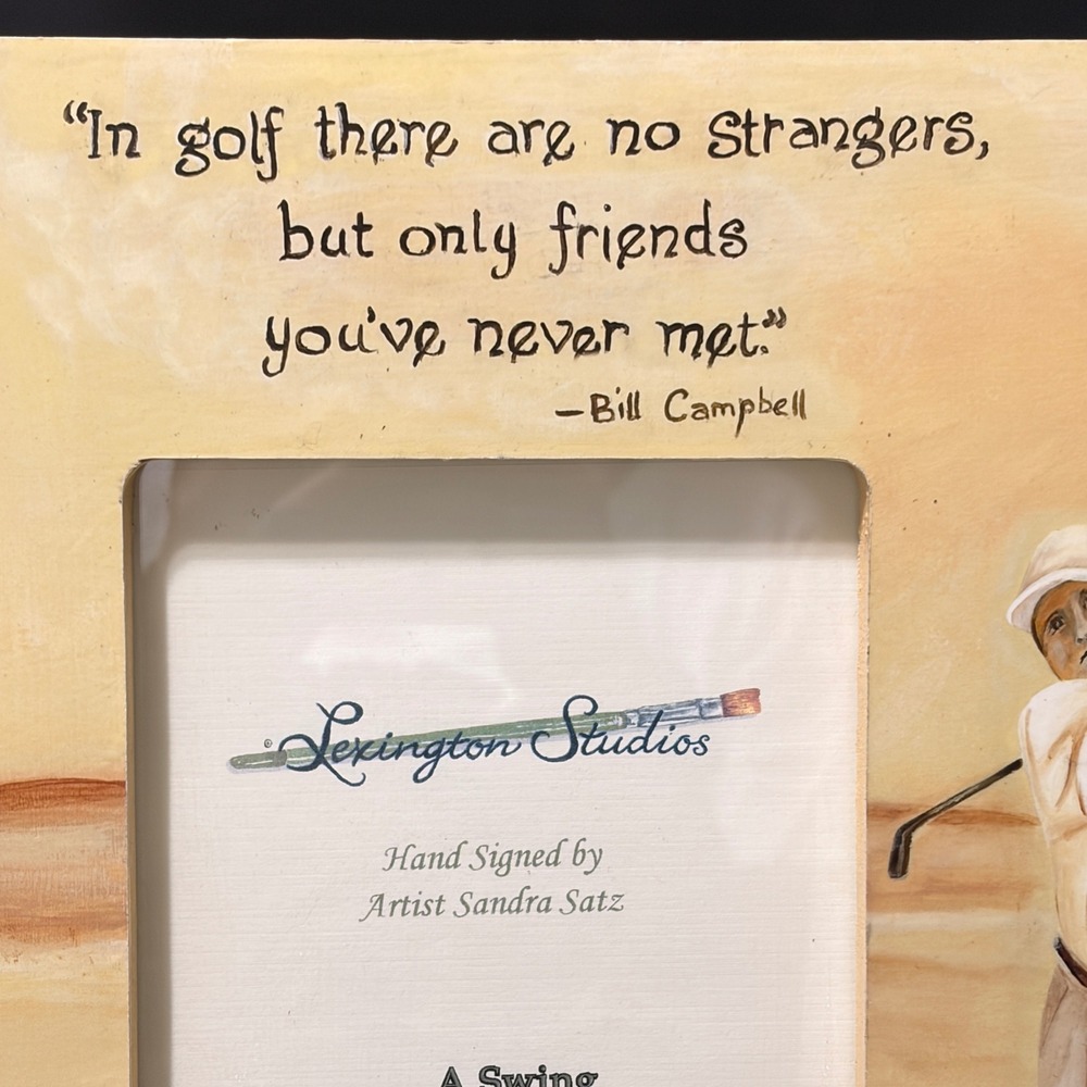 Lexington Studios Sandra Satz A Swing Golf Wood Picture Frame 5x7 Bill Campbell - Picture 4 of 16